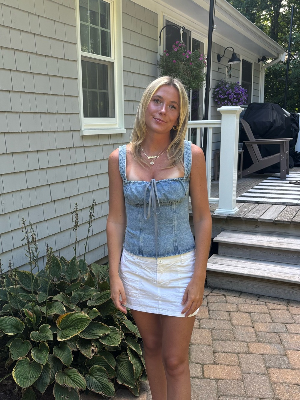Denim Corset Tank Top